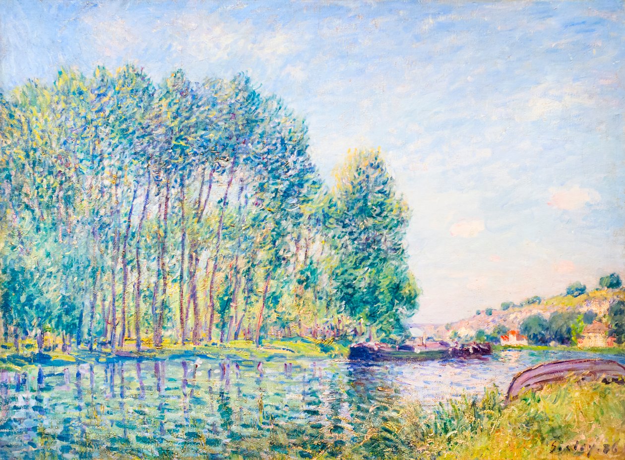 Egy kanyar a Loingban Moretnél alkotó: Alfred Sisley