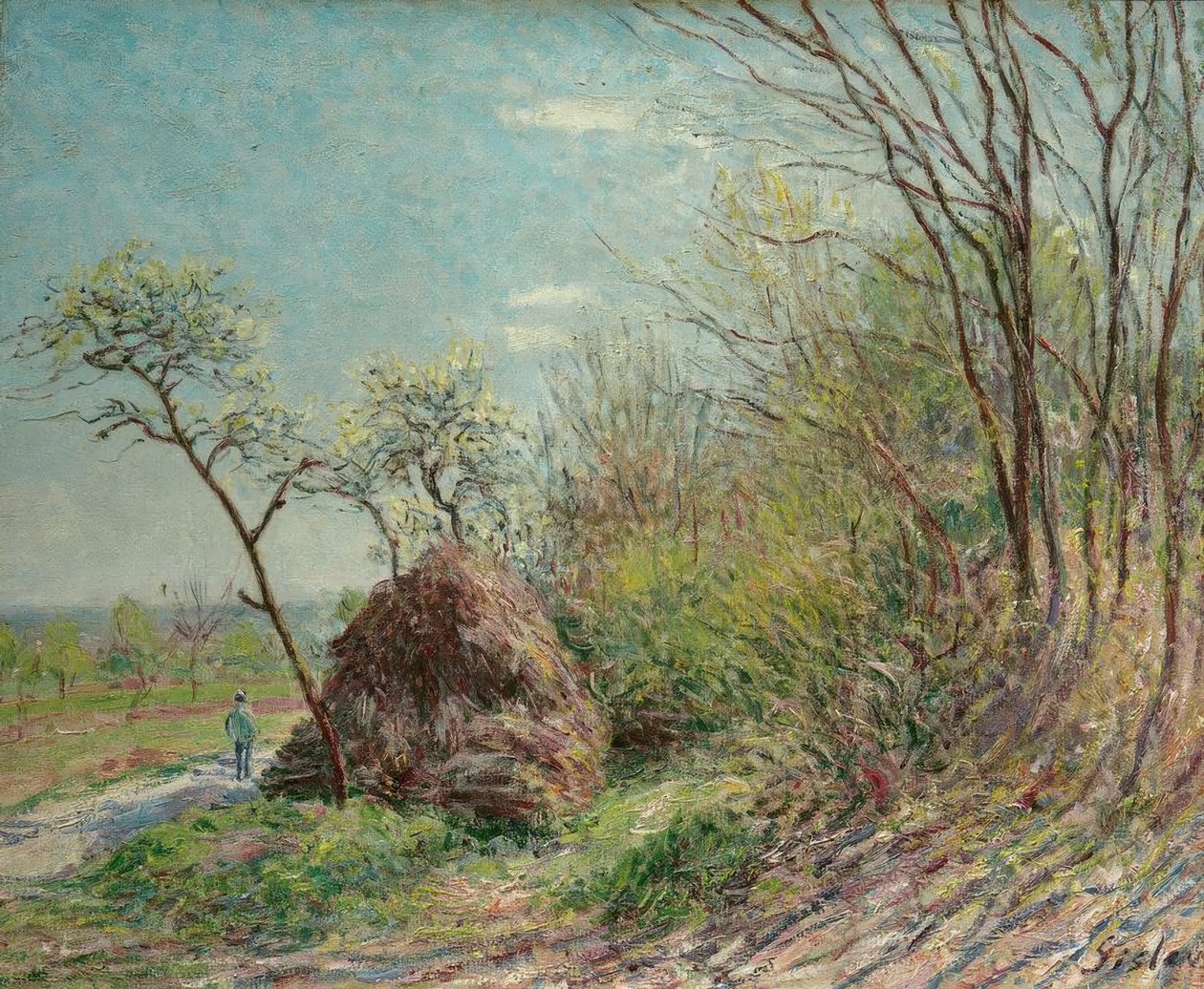 Az erdő szélén - Les Sablons alkotó: Alfred Sisley