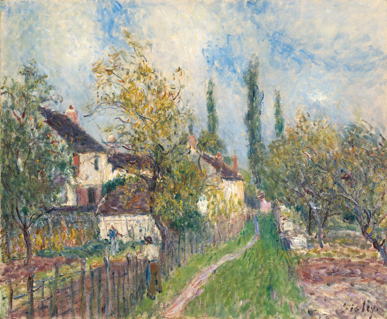 Egy ösvény Les Sablonsban, 1883 alkotó: Alfred Sisley