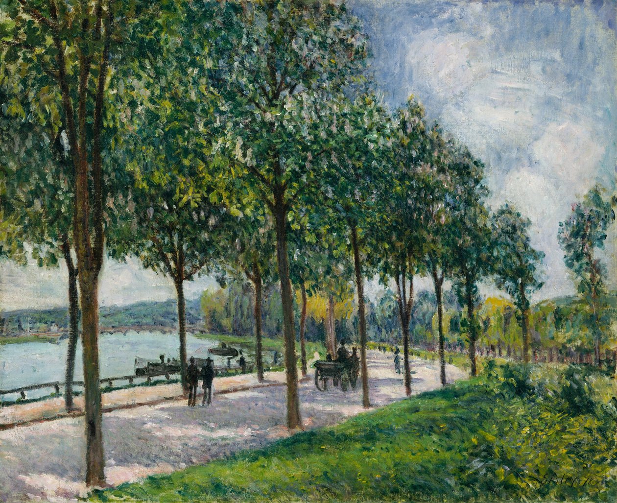 Gesztenyefák allée, 1878. alkotó: Alfred Sisley