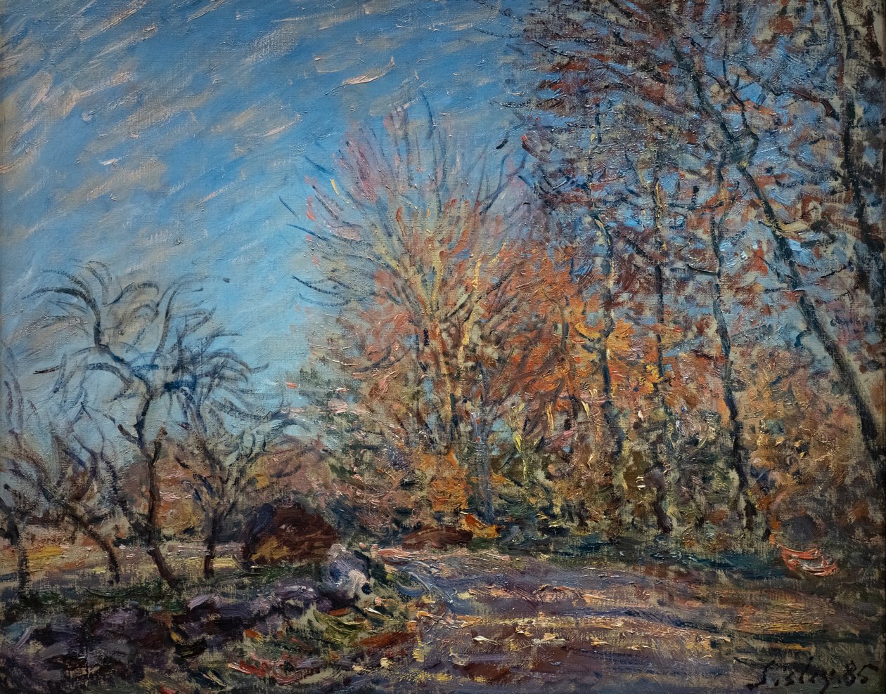A fontainebleau-i erdő szélén alkotó: Alfred Sisley