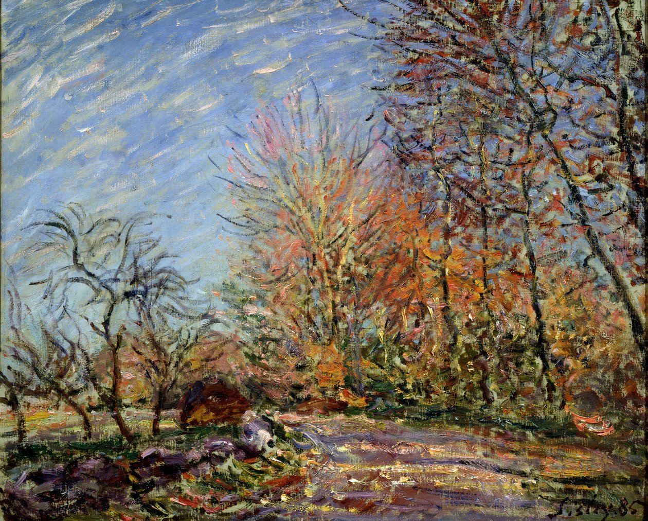 A fontainebleau-i erdő szélén, 1885-ben. alkotó: Alfred Sisley