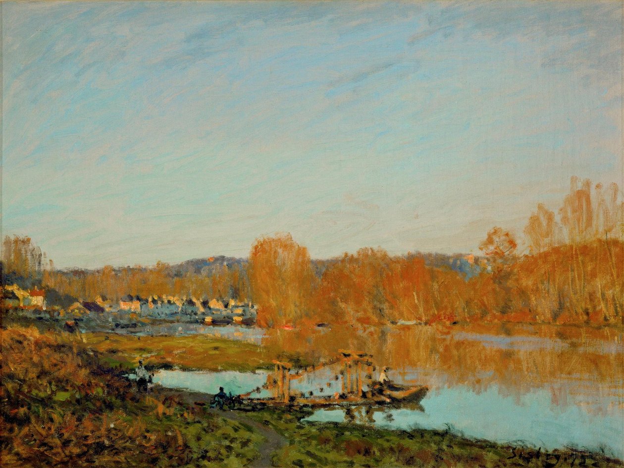 Ősz: Bougival közelében a Szajna partján alkotó: Alfred Sisley