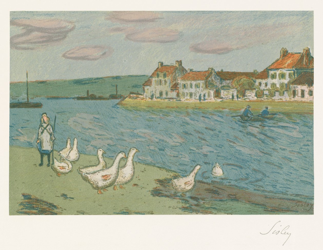 A folyó partjai alkotó: Alfred Sisley