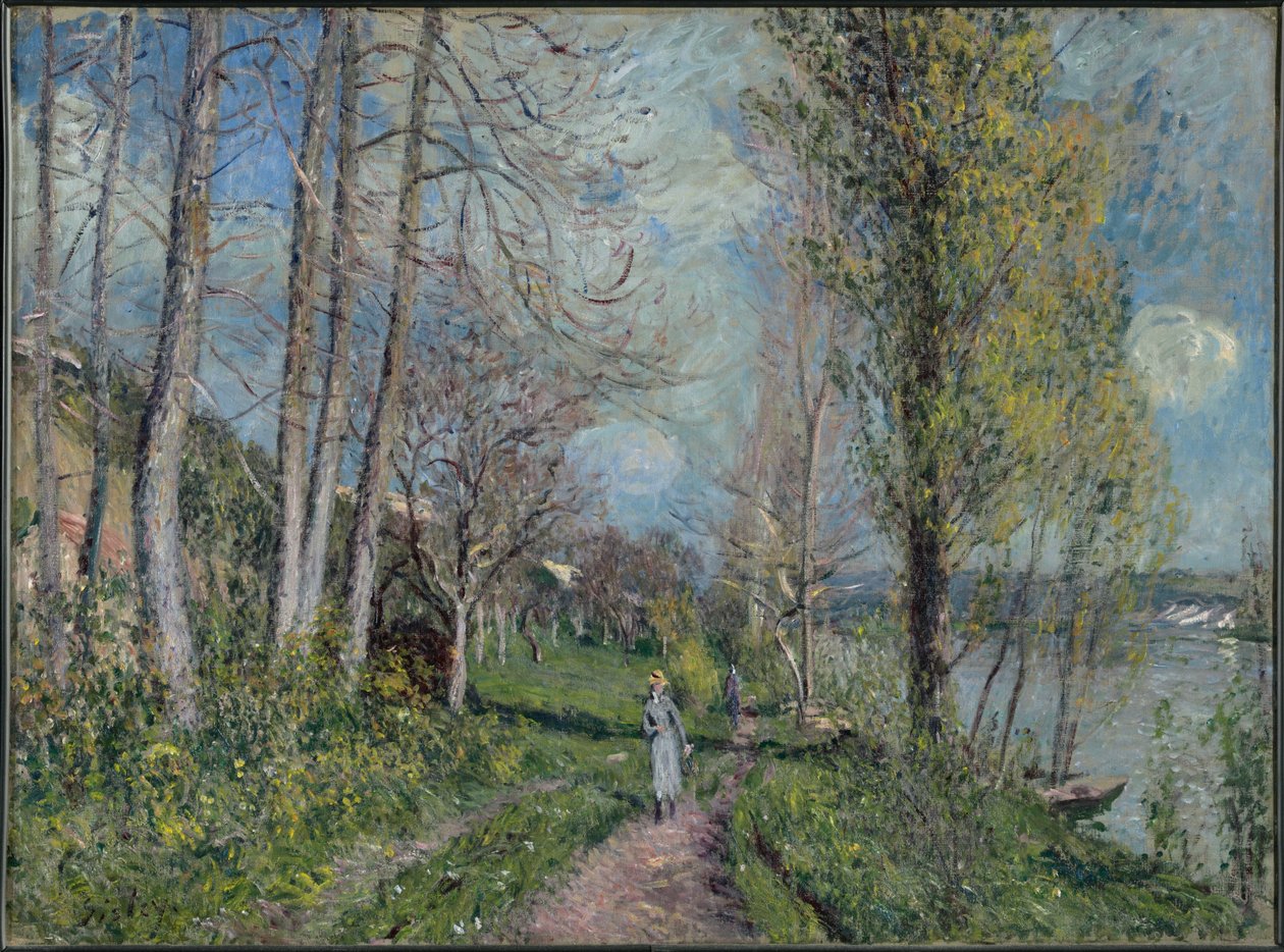 A Szajna partjai By-nál alkotó: Alfred Sisley