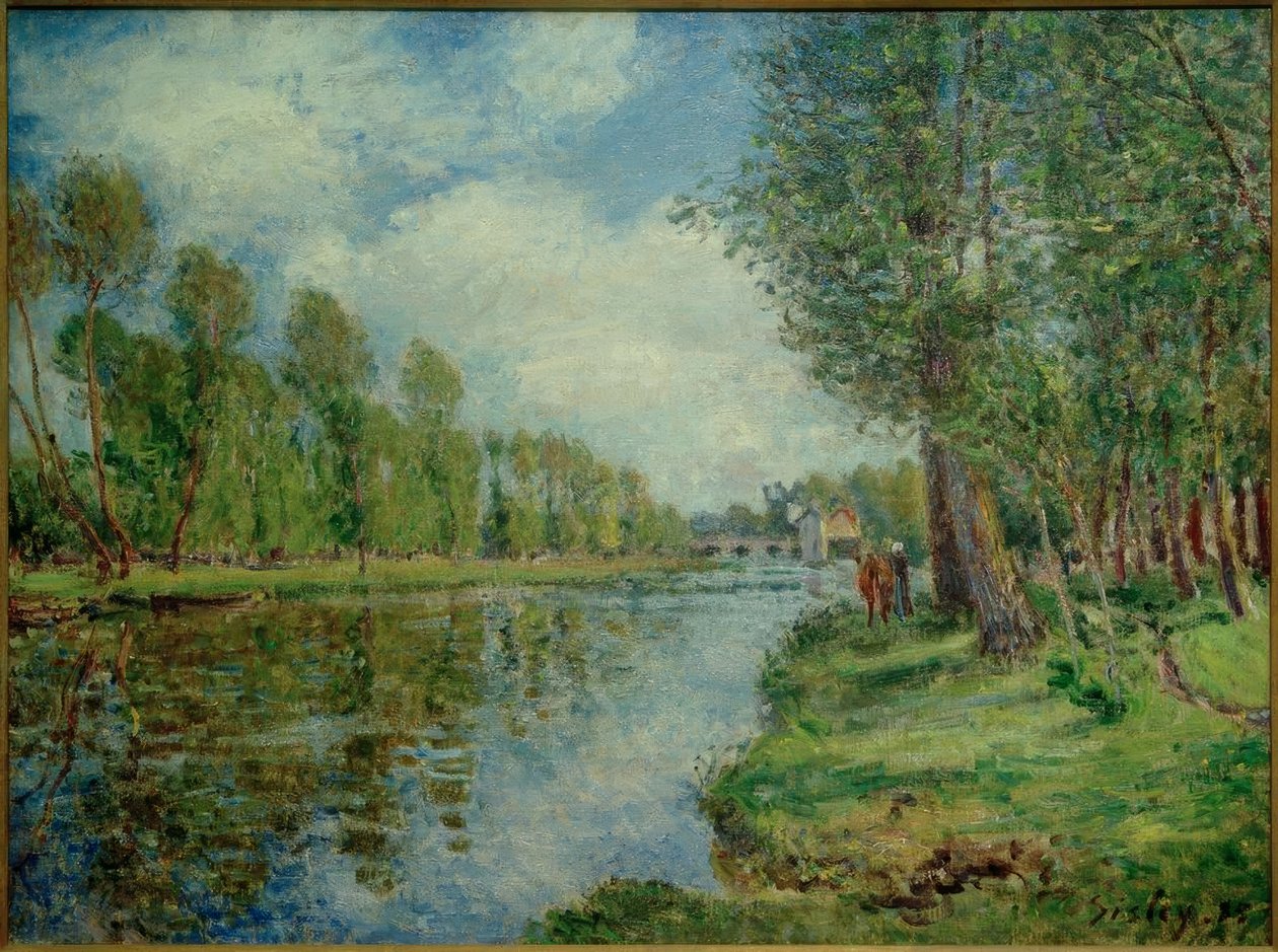 Banks of the Loing alkotó: Alfred Sisley
