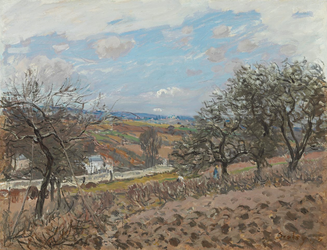 Bougival, 1876 alkotó: Alfred Sisley