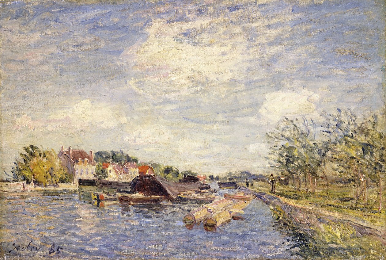Edges of the Loing, 1885 alkotó: Alfred Sisley