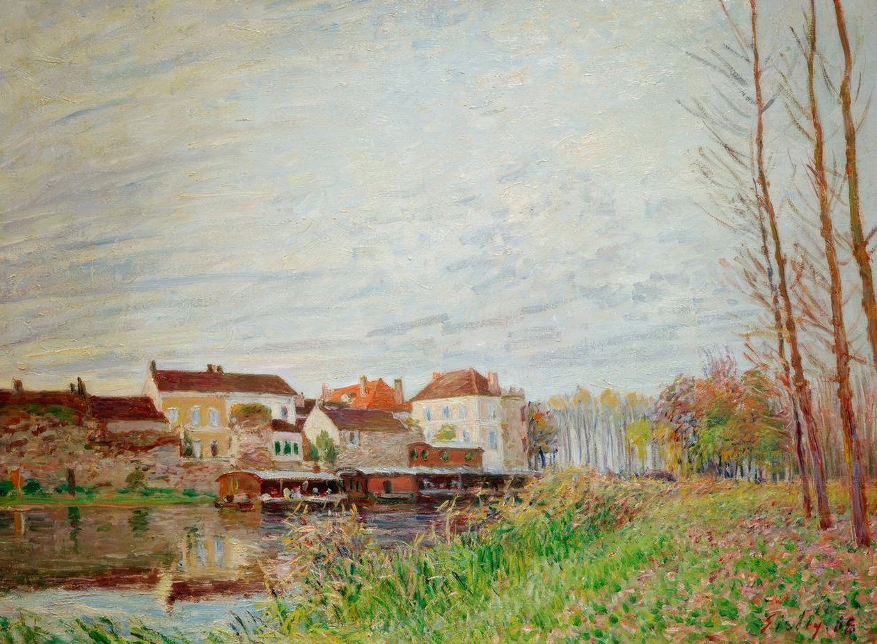 Egy este Moretben október végén alkotó: Alfred Sisley