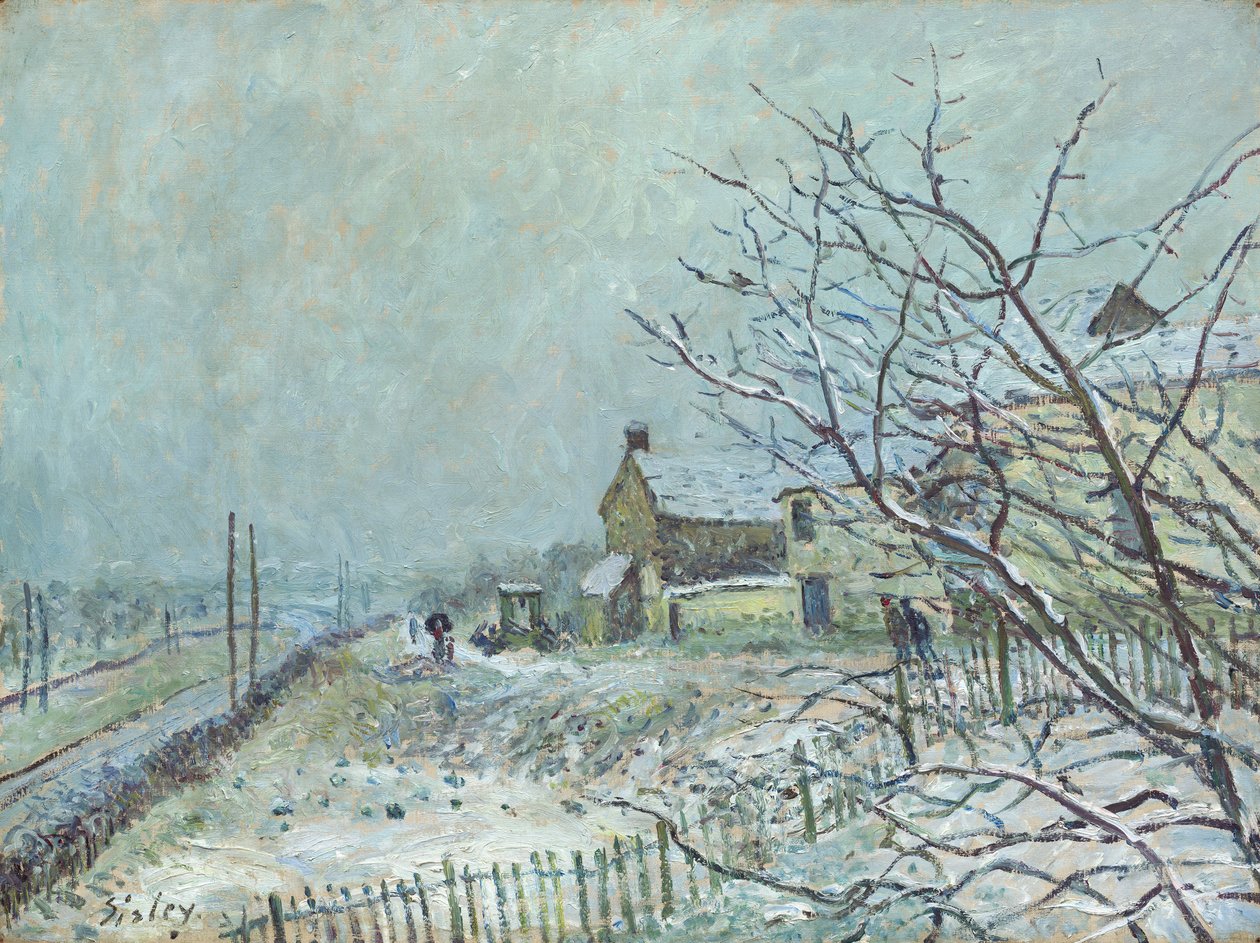 Első hó Veneux-Nadonban, 1878 alkotó: Alfred Sisley