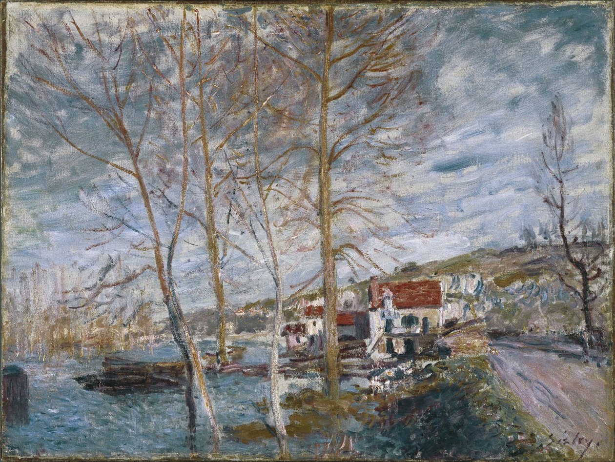 Flood at Moret Flood at Moret, 1879 alkotó: Alfred Sisley