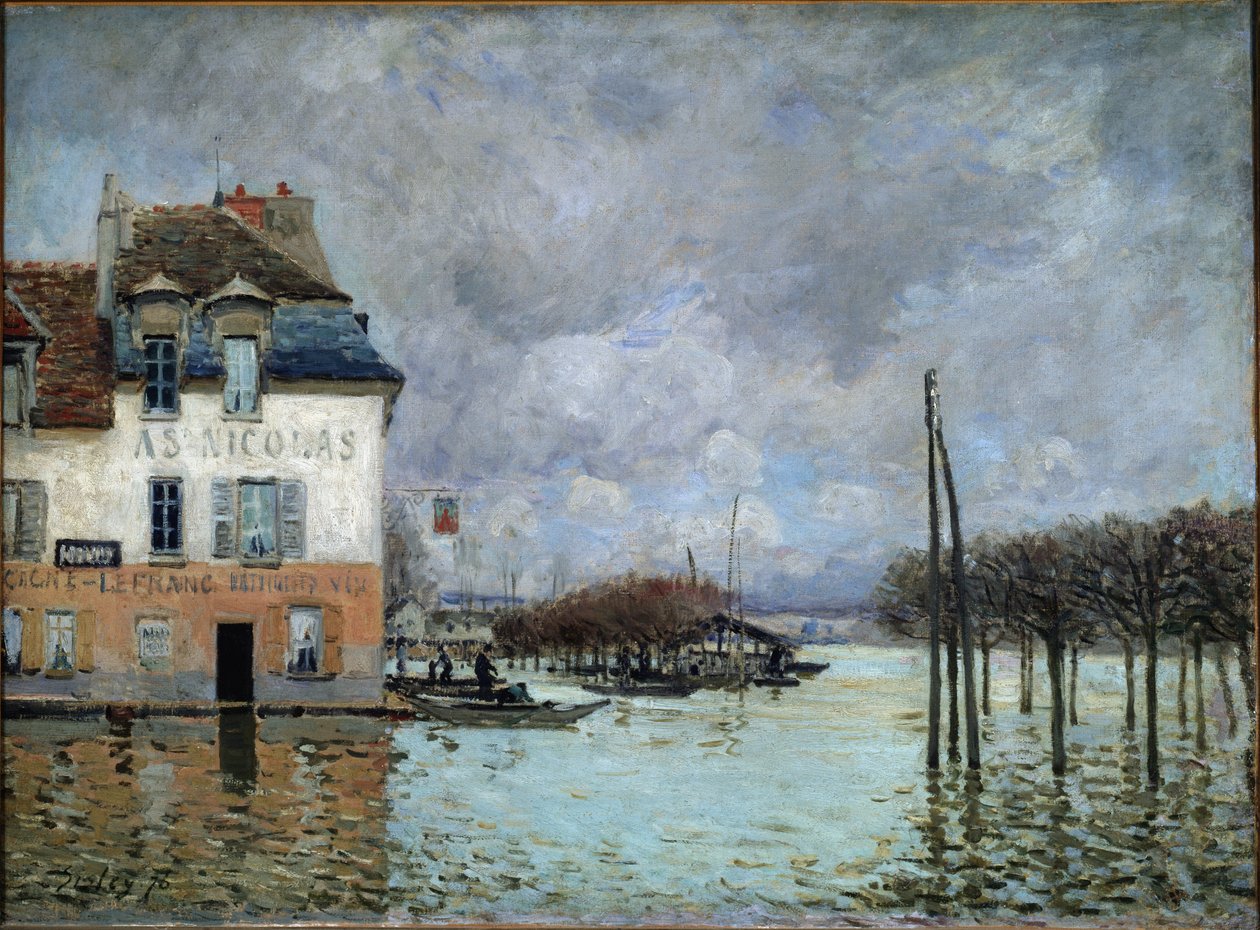 Árvíz Port-Marlyban – olaj, vászon alkotó: Alfred Sisley