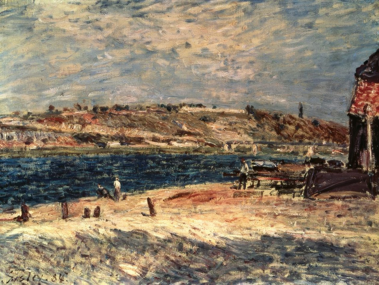 Flußufer Saint-Mammes-ban alkotó: Alfred Sisley