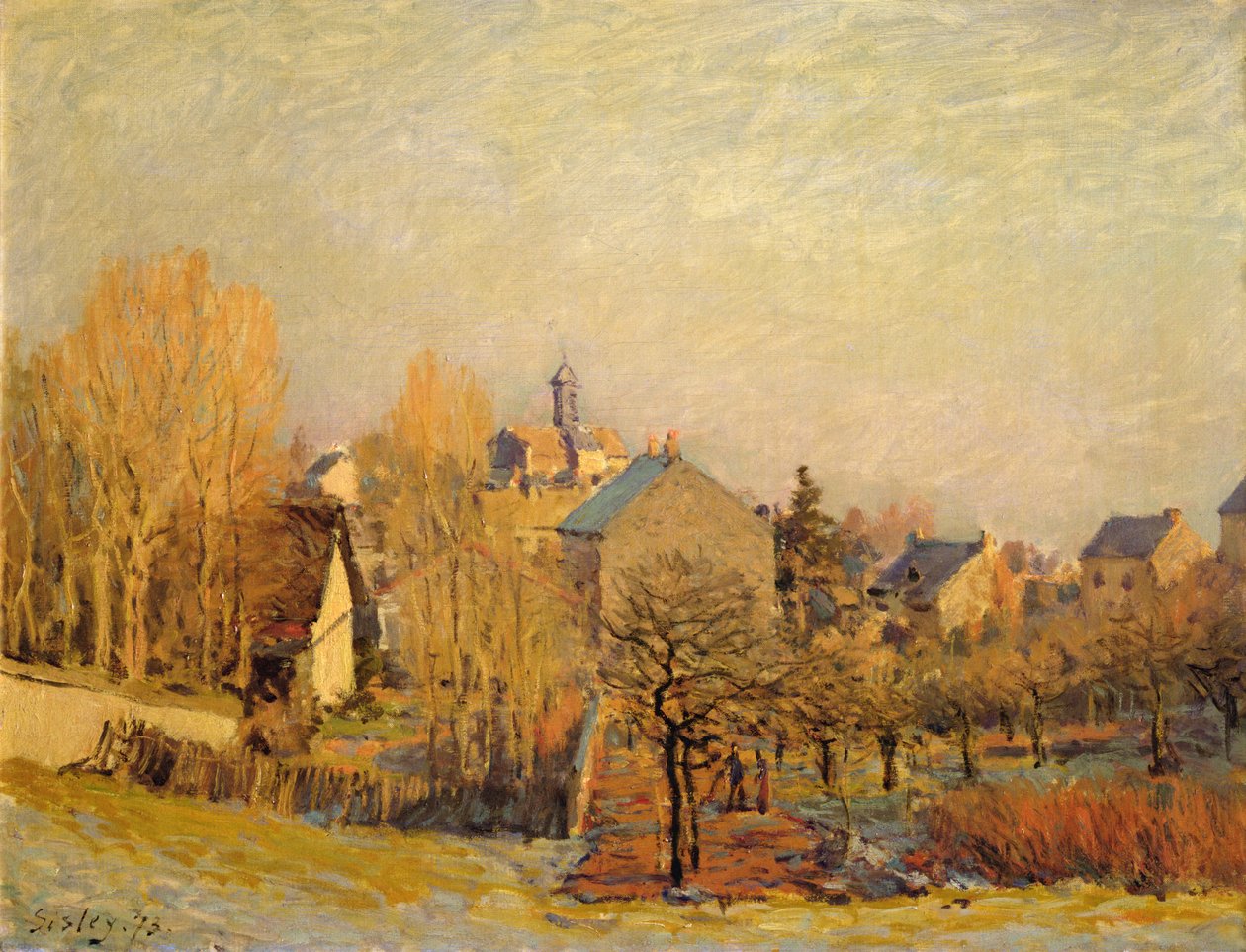 Fagyos reggel Louveciennes-ben alkotó: Alfred Sisley