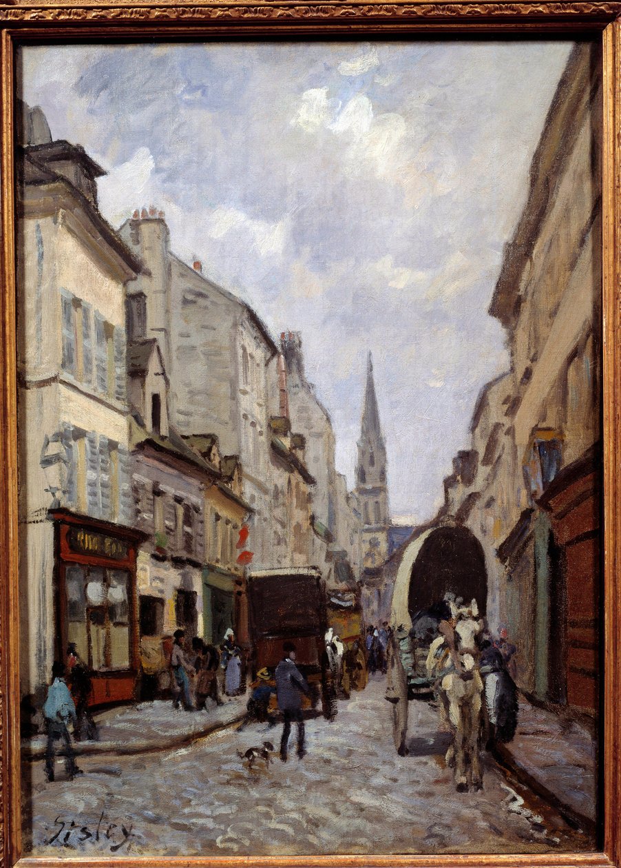 Argenteuil főutcája. Alfred Sisley festménye (1839-1899) alkotó: Alfred Sisley