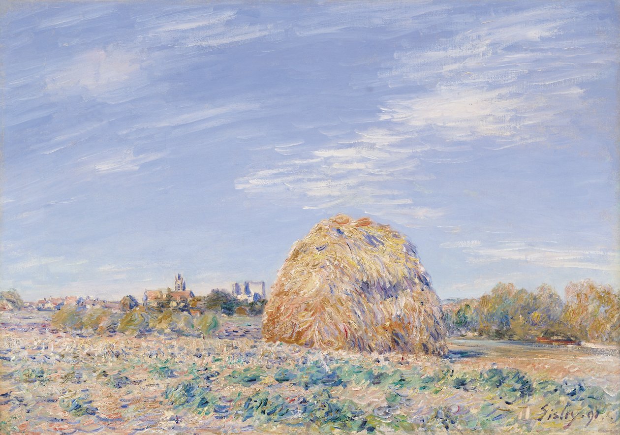 Szénakazal a Loing partján, 1891 alkotó: Alfred Sisley