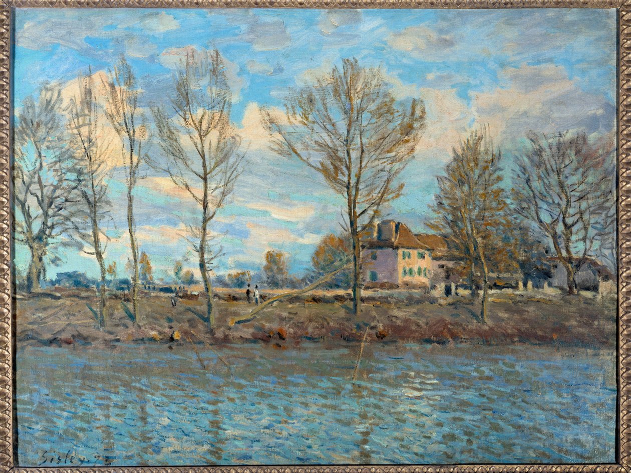 A nagy jatte szigete; Neuilly-sur-Seine. Alfred Sisley festménye alkotó: Alfred Sisley