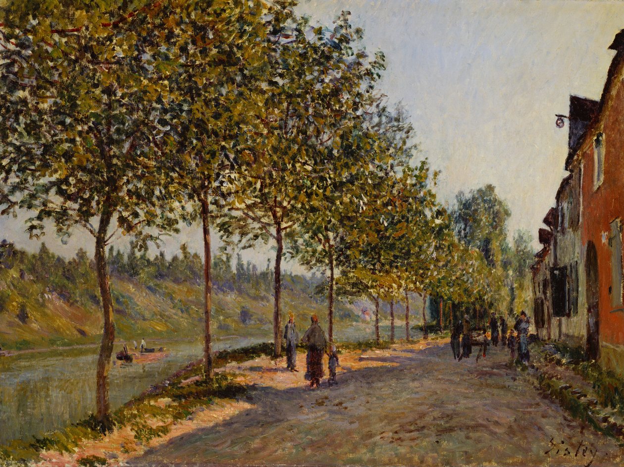 Júniusi reggel Saint-Mammès-ben alkotó: Alfred Sisley