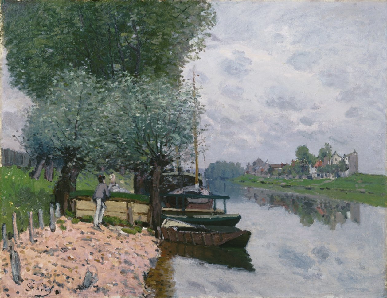 A Szajna Bougivalnál alkotó: Alfred Sisley