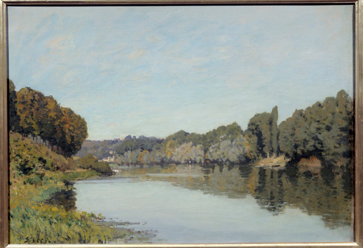 La seine a Bougival. Alfred Sisley festménye (1839-1899) alkotó: Alfred Sisley