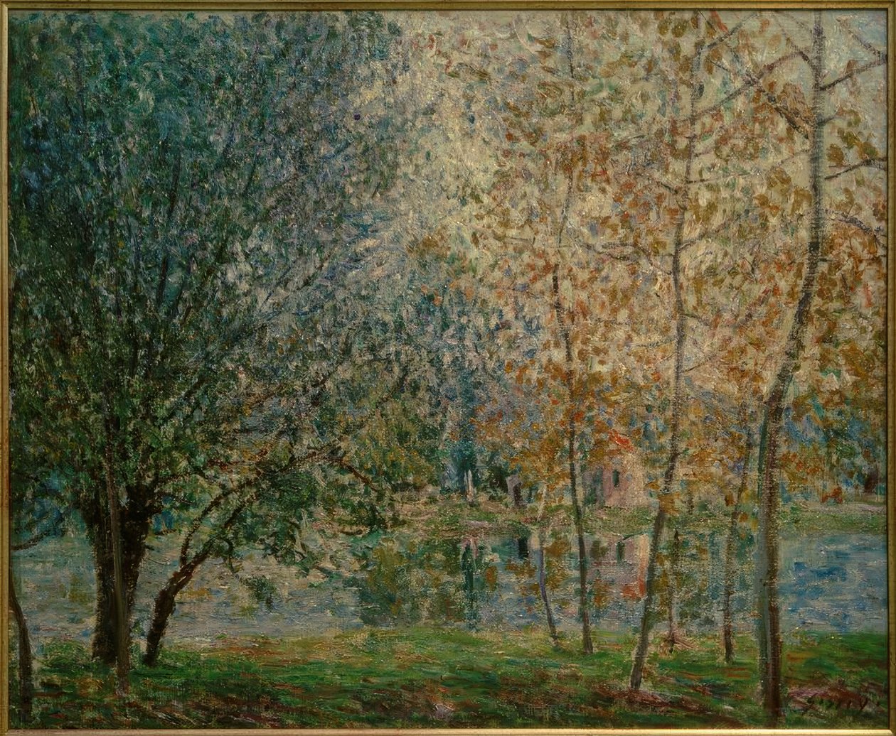 A Loing-csatorna tavasszal alkotó: Alfred Sisley