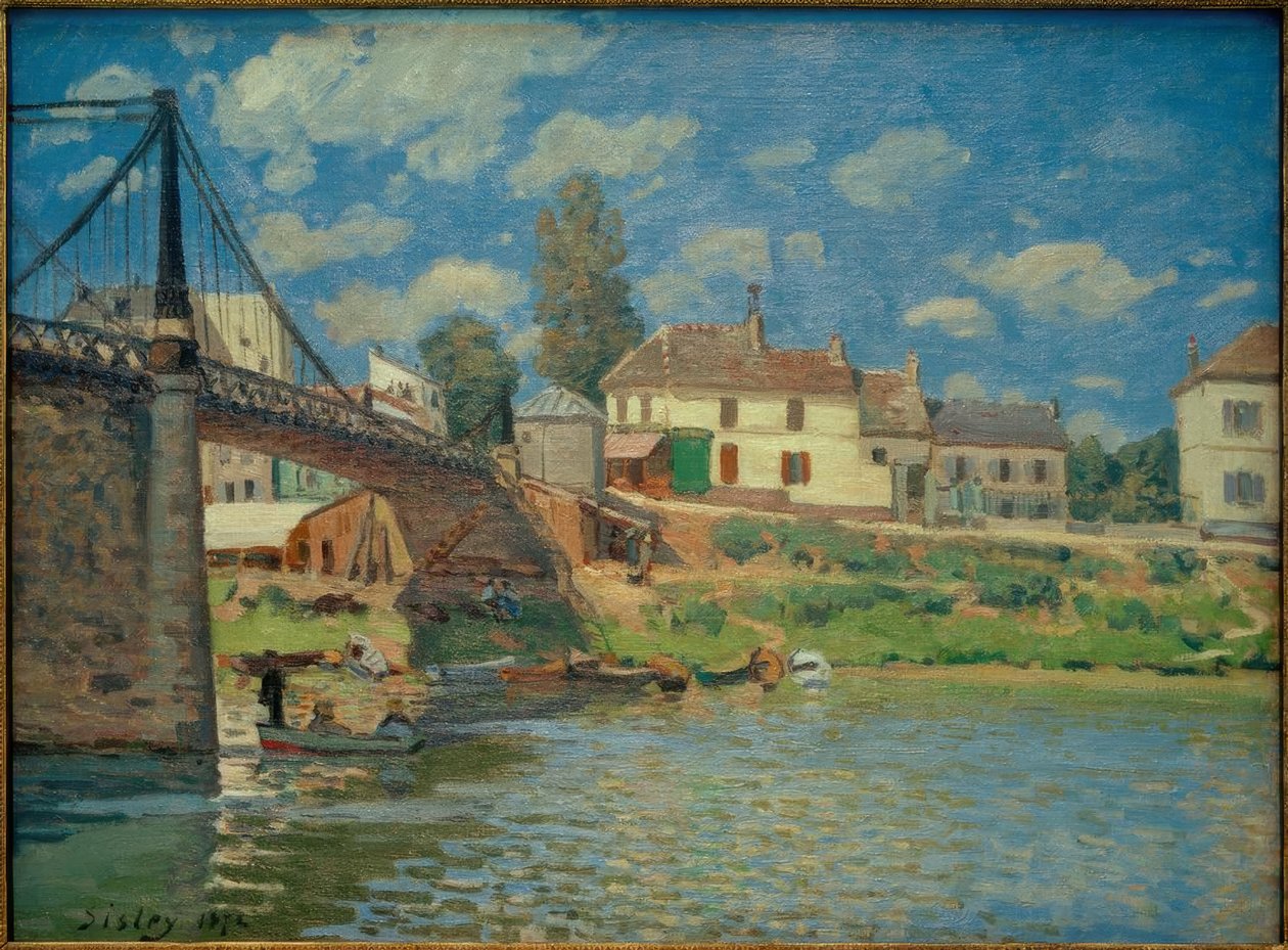 A Villeneuve-La-Garenne híd alkotó: Alfred Sisley