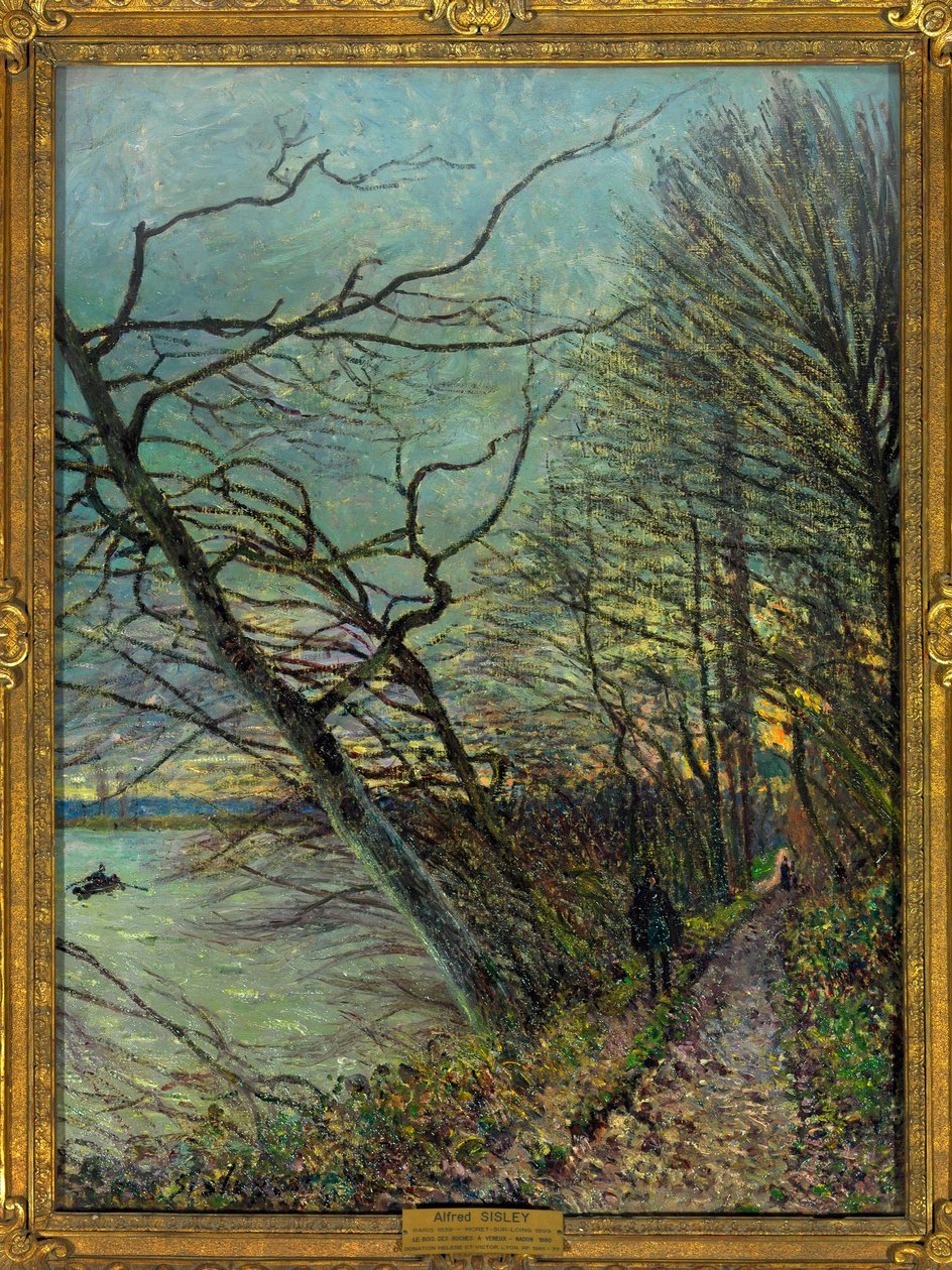 A Bois des Roches, Veneux - Nadon (Veneux-les-Sablons), Seine et Marne Alfred Sisley festménye (1839-1899) 1880 Dim 0,73 x 0,55 m Paris Louvre múzeum Kötelező említés: Helene és Victor Lyon adomány alkotó: Alfred Sisley