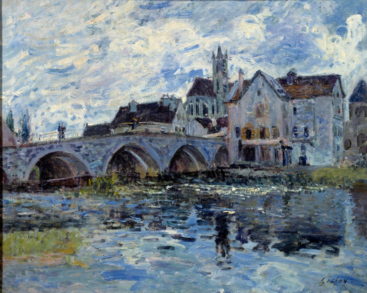 Alfred Sisley (1839-1899) Moret-híd festménye, 19. századi Le Havre, Szépművészeti Múzeum alkotó: Alfred Sisley
