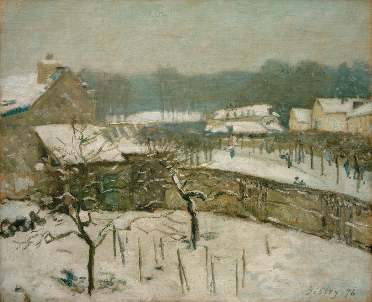 Louveciennes a hóban (havas hangulat Marlyban) alkotó: Alfred Sisley