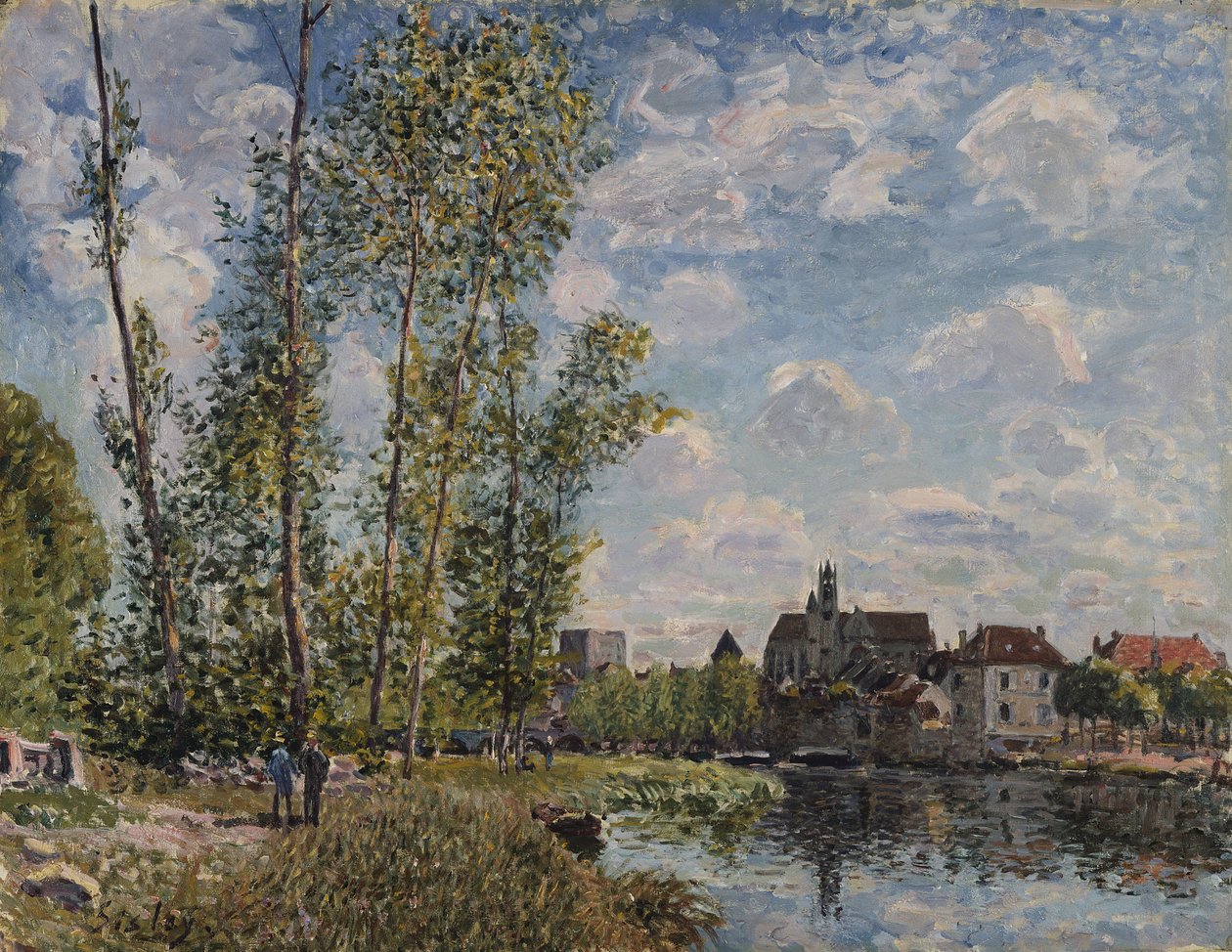 Moret, Kilátás a Loingra, Délután májusban alkotó: Alfred Sisley