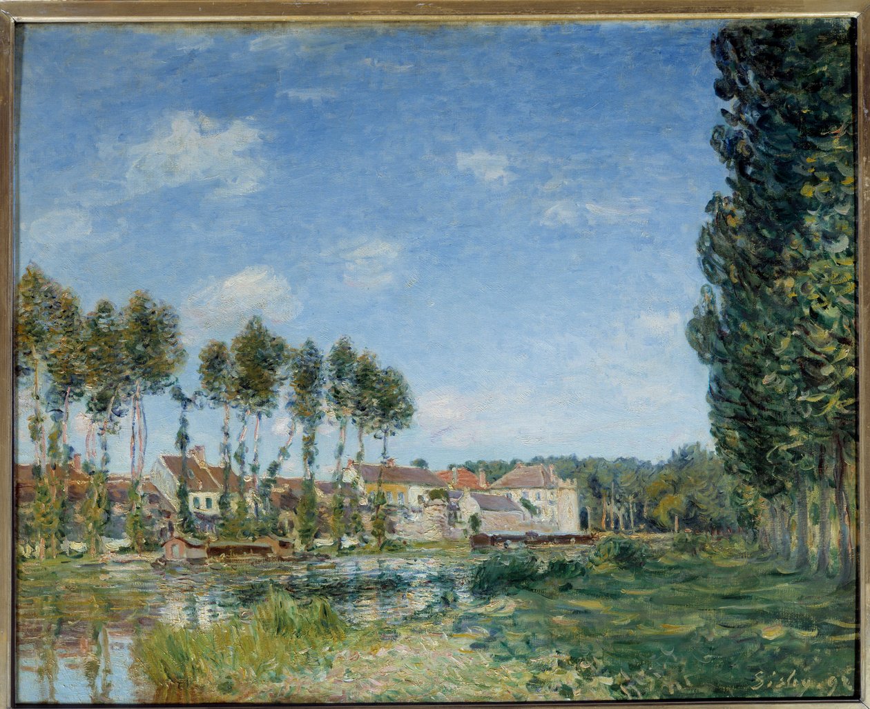 Moret, a Loing partja. Alfred Sisley festménye (1839-1899) alkotó: Alfred Sisley
