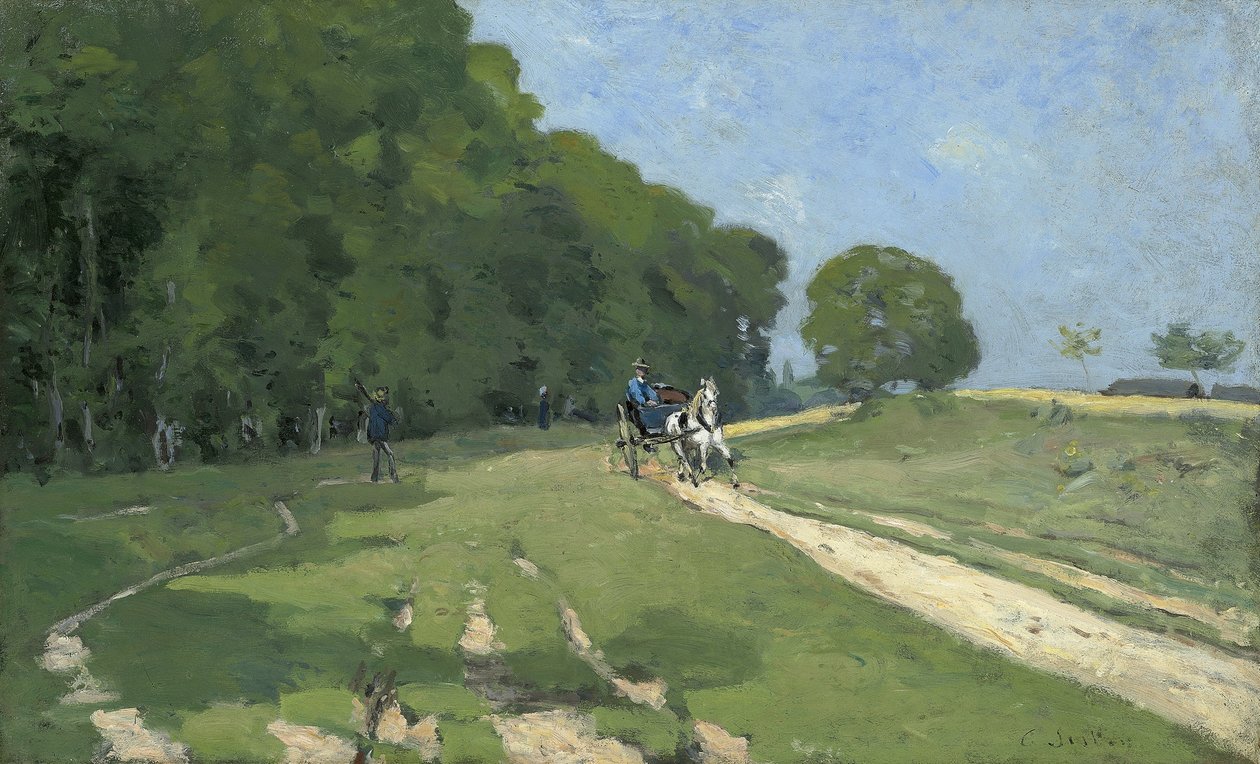 Út a Parc de Courances közelében; Út a Courances Park közelében, 1868 alkotó: Alfred Sisley