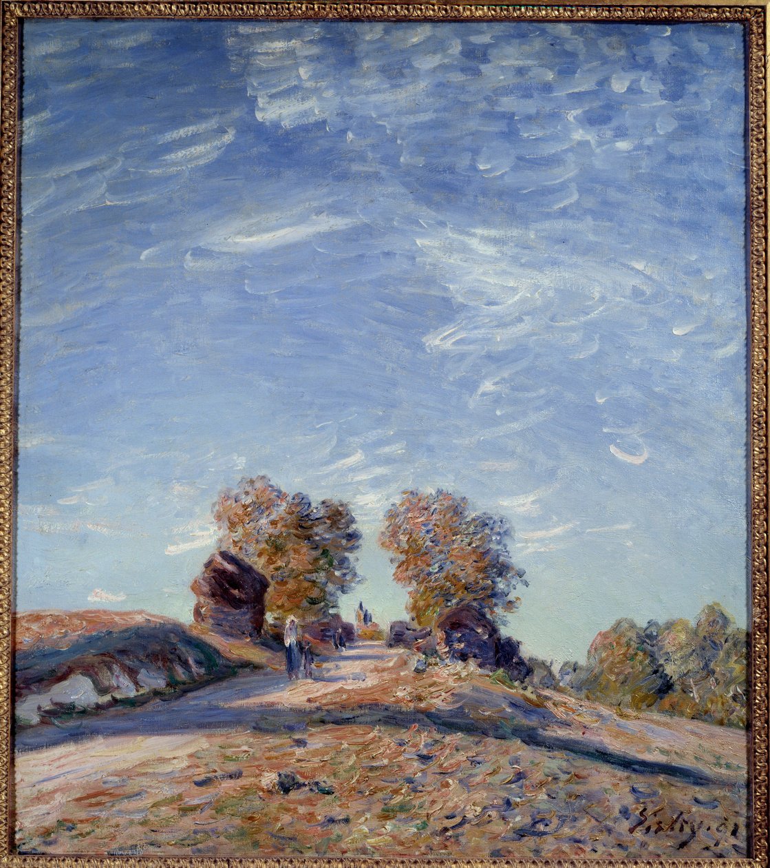 A nap felé emelkedő ösvény. Alfred Sisley festménye (1839-1899) alkotó: Alfred Sisley