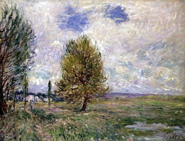 Plain at Veneux (olaj, vászon) alkotó: Alfred Sisley