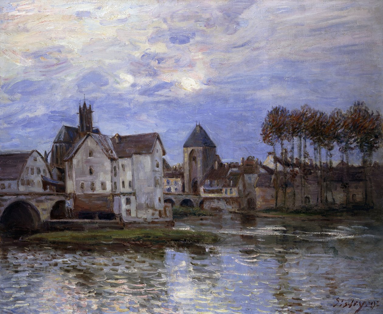 Moret híd naplementében; A Moret-híd naplementében, 1892 alkotó: Alfred Sisley