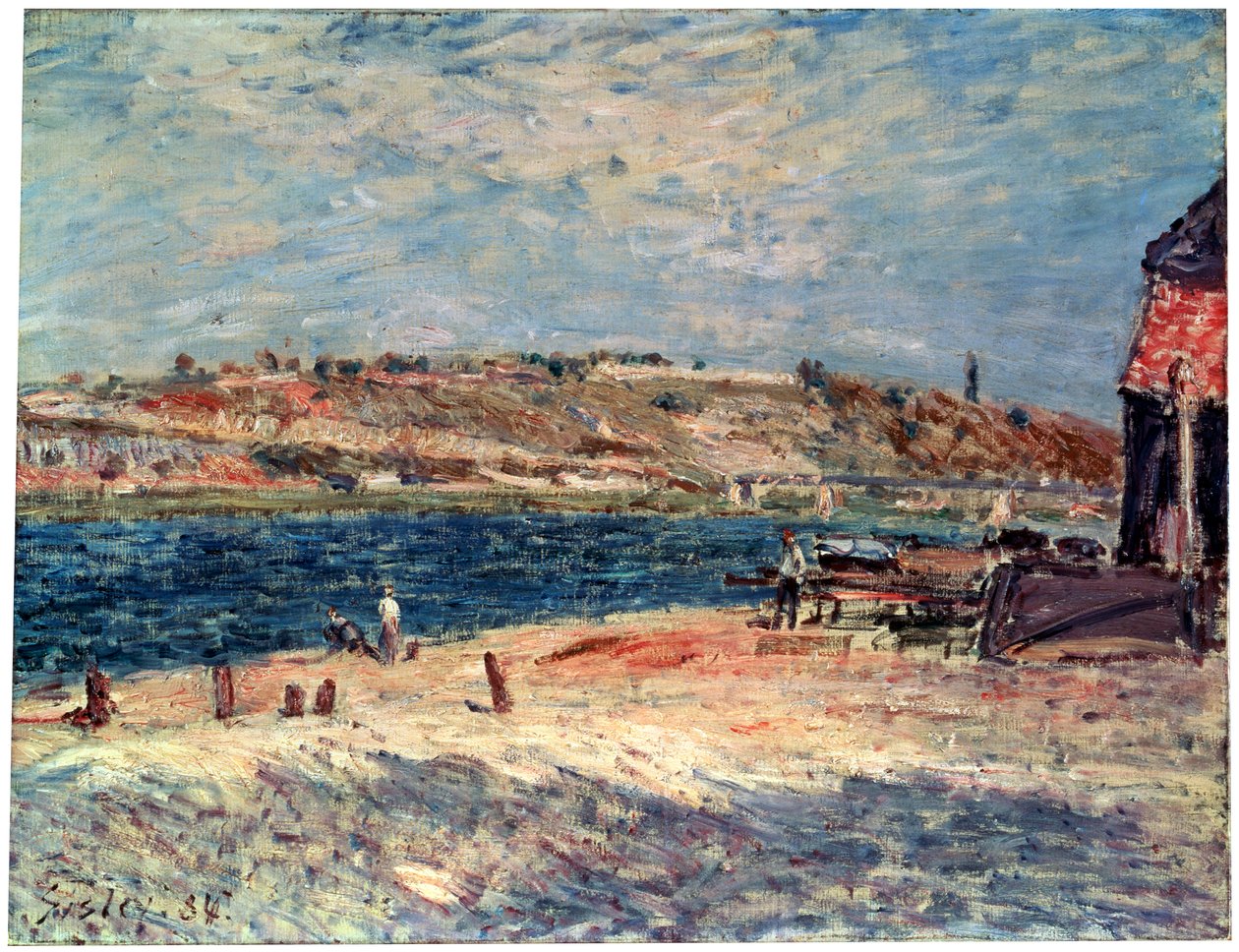 River Banks Saint-Mammès-ban, 1884. alkotó: Alfred Sisley