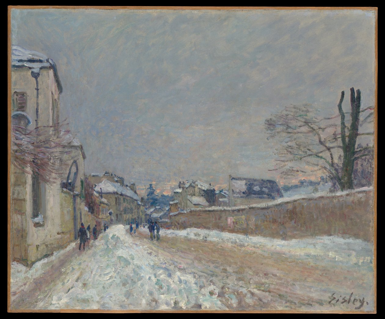 Rue Eugène Moussoir Moret-ban: tél alkotó: Alfred Sisley