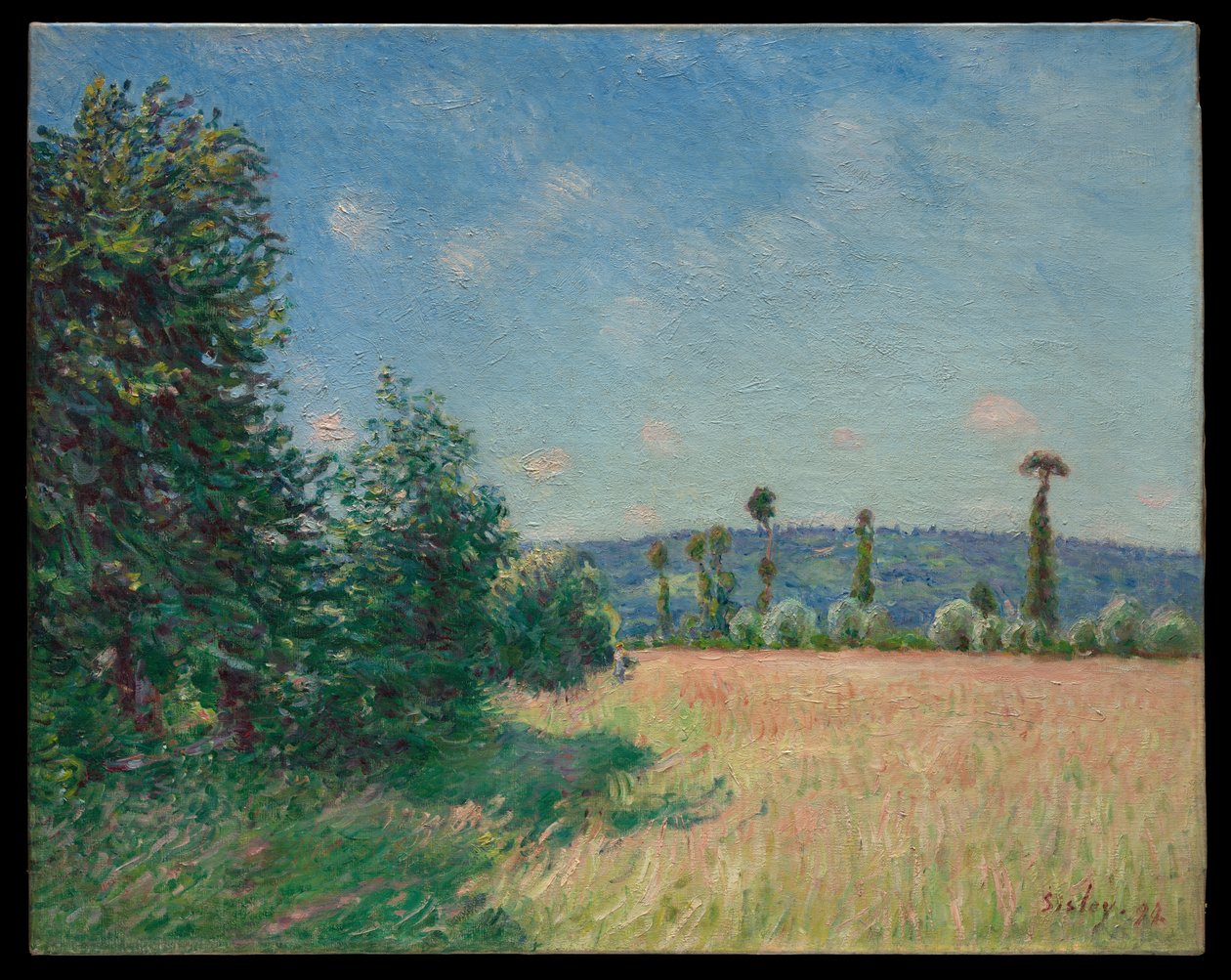 Sahurs rétjei a reggeli napfényben alkotó: Alfred Sisley