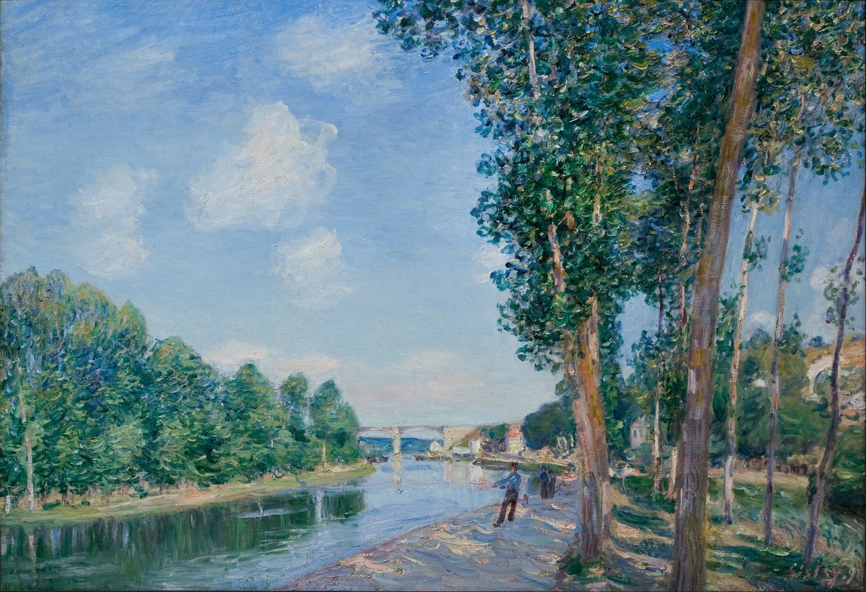 Saint-Mammès. Június Napsütés alkotó: Alfred Sisley