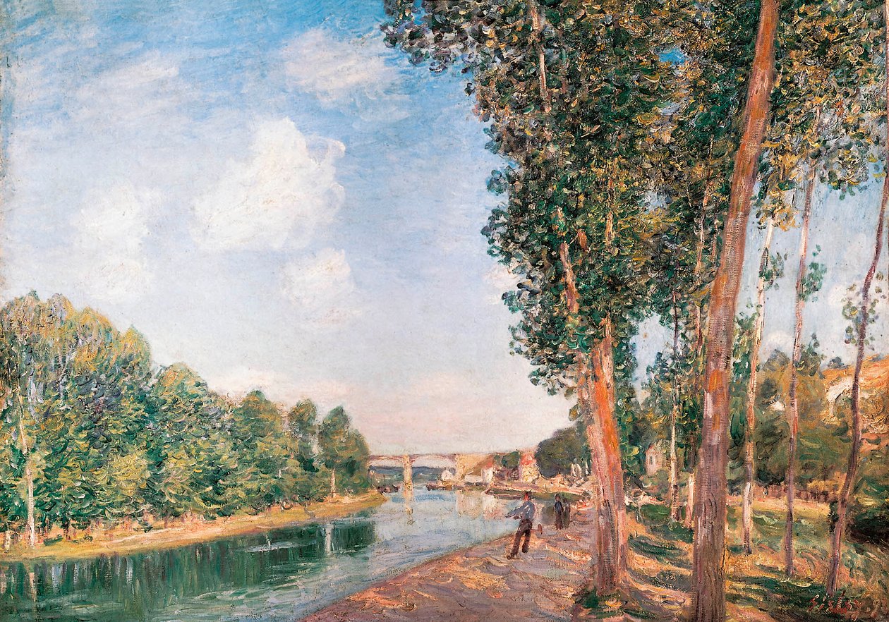 "Saint-Mammès. Júniusi napfény" Alfred Sisley (1839-1899) festménye alkotó: Alfred Sisley