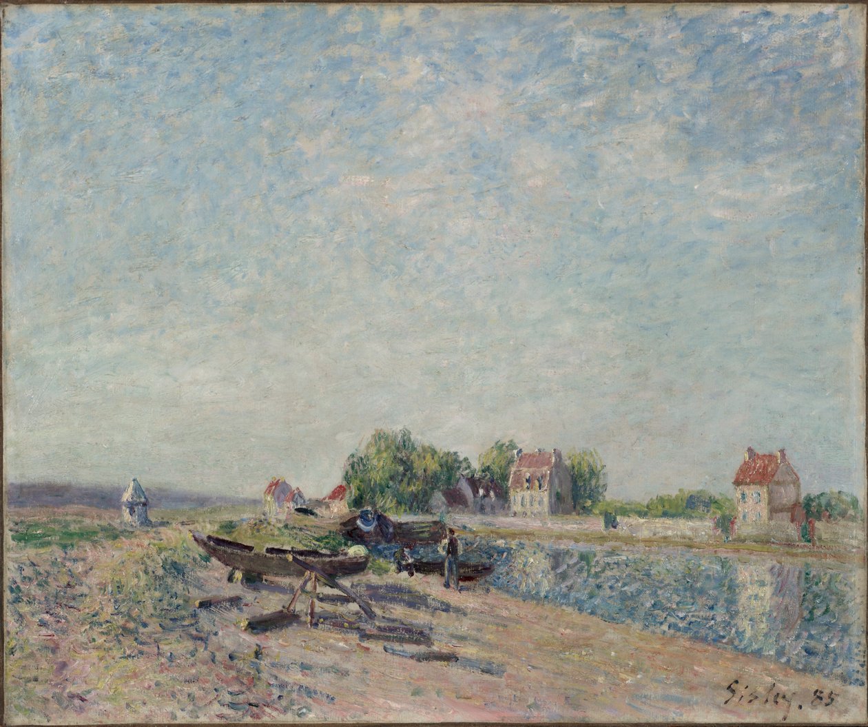 Saint-Mammès, Loing-csatorna, 1885. alkotó: Alfred Sisley
