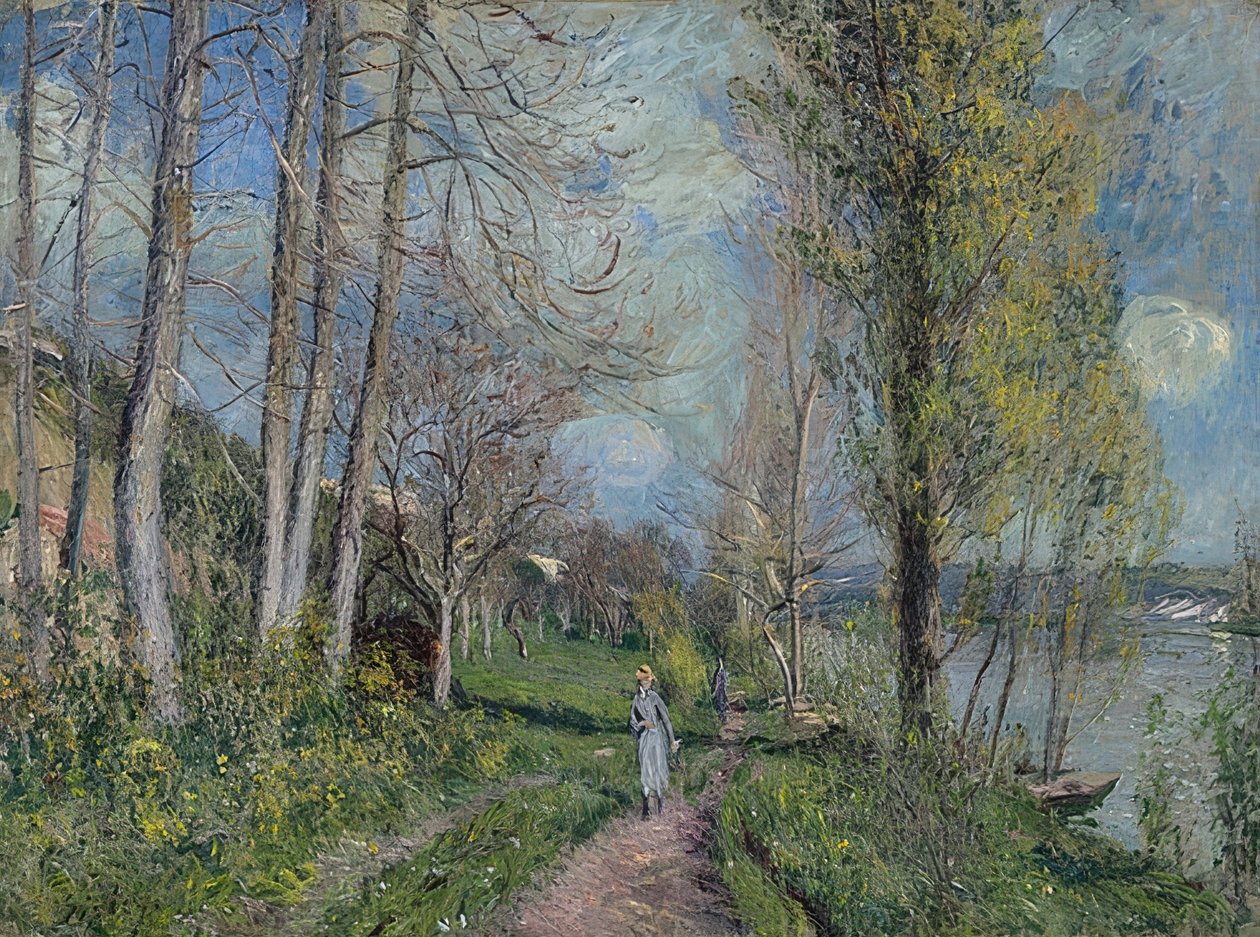 A Szajna partja, By. 1880-81 körül alkotó: Alfred Sisley