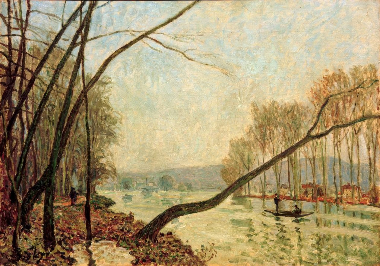 A Szajna partja ősszel alkotó: Alfred Sisley