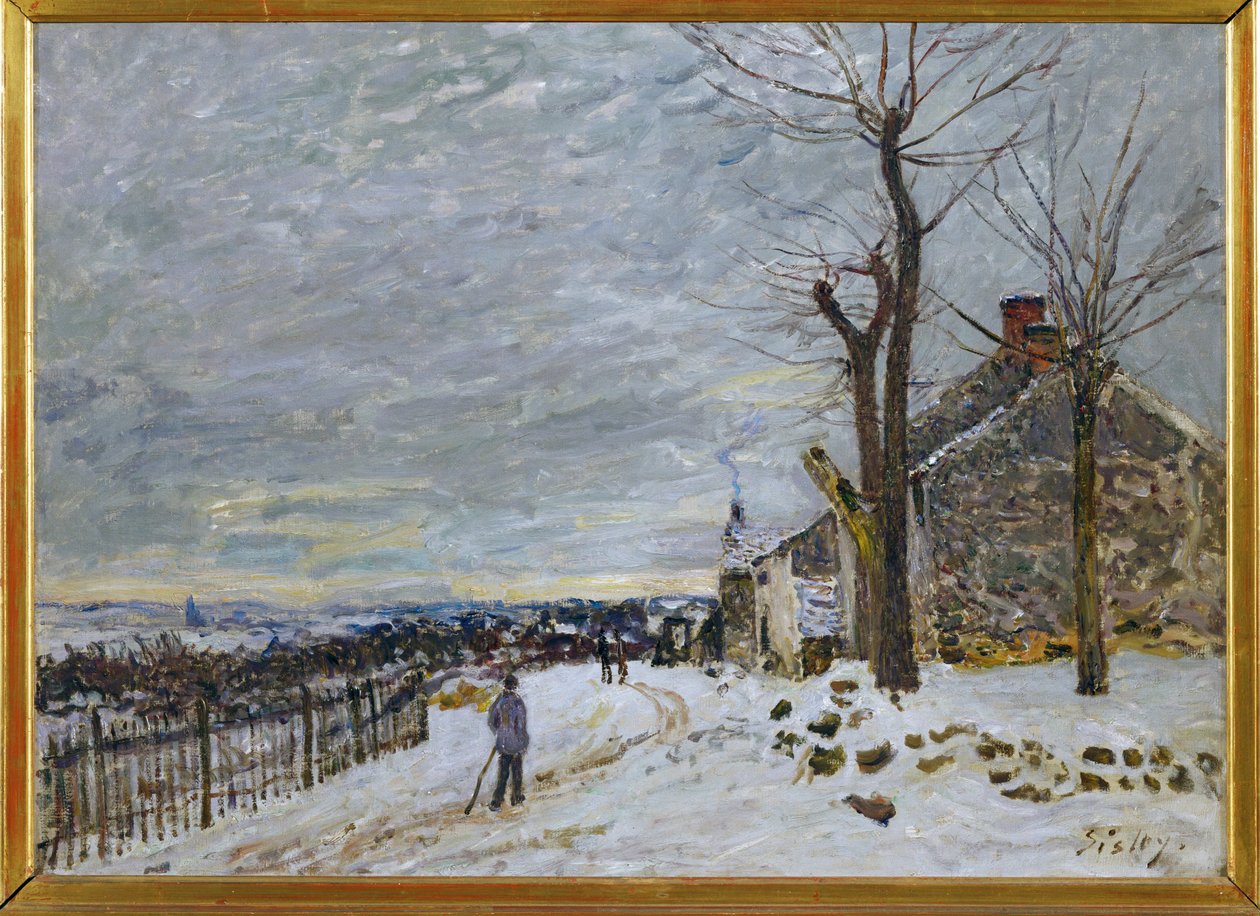 Hó Veneux-Nadonban, 1880 körül (festmény, vászon) alkotó: Alfred Sisley