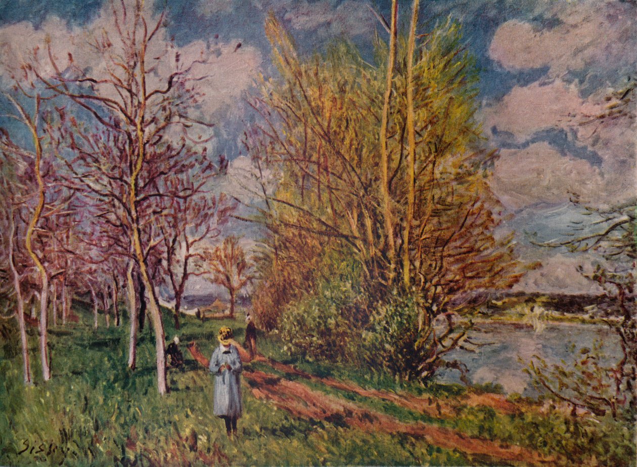 Tavasz a folyóparton, 19. század vége. 1941 alkotó: Alfred Sisley