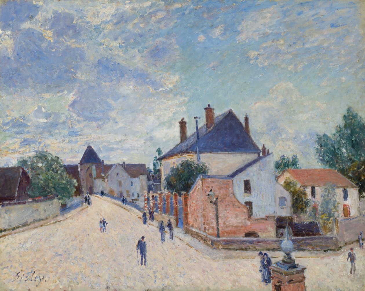 Utca Moretben, c. 1890. alkotó: Alfred Sisley