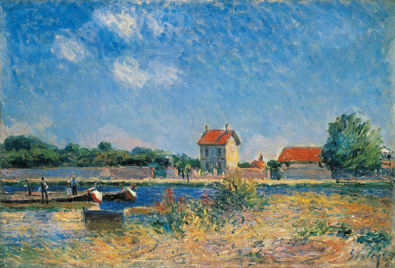 A Canal du Loing partja, Saint-Mammes alkotó: Alfred Sisley
