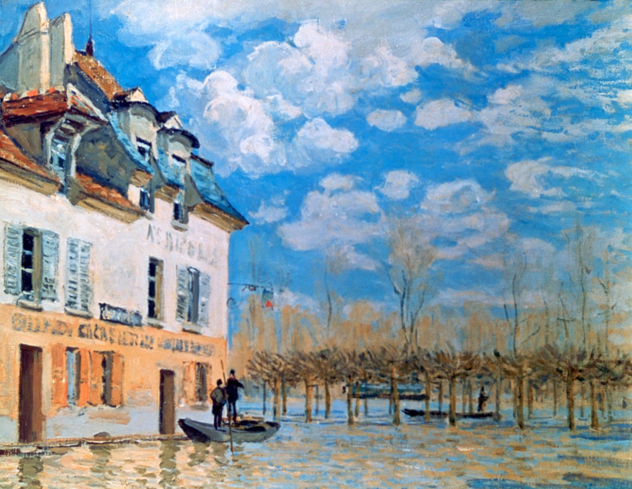 The Boat in the Flood, Port-Marly, 1876 alkotó: Alfred Sisley