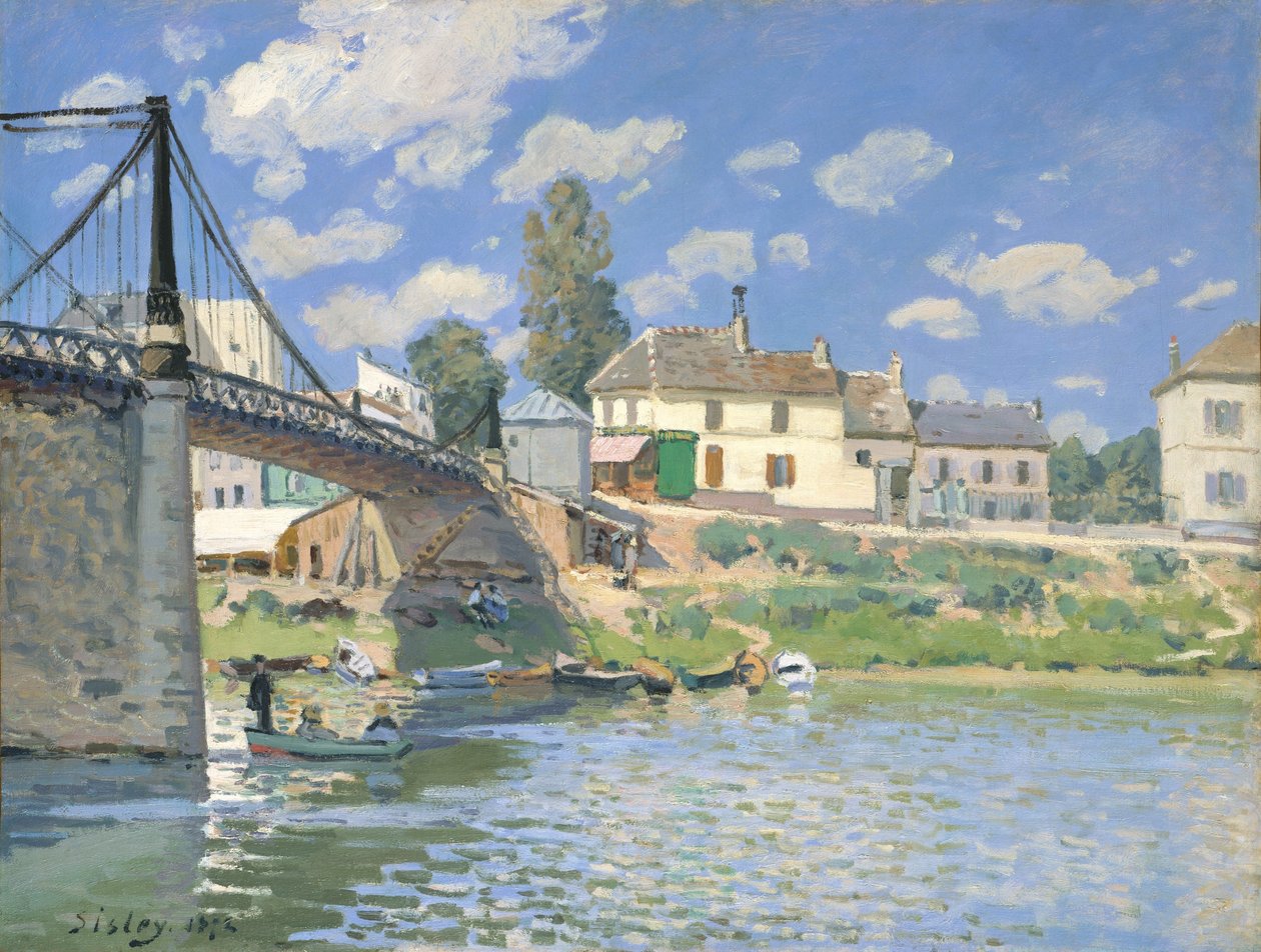 A Villeneuve-la-Garenne-i híd alkotó: Alfred Sisley