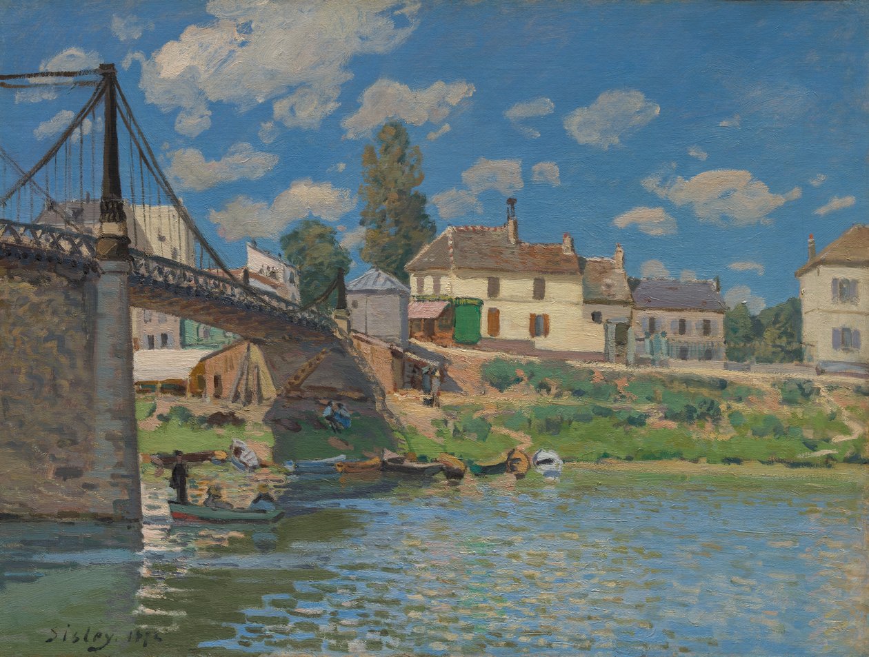 A villeneuve-la-garenne-i híd, 1872. alkotó: Alfred Sisley